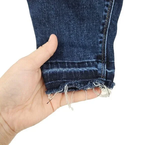 Spanx Distressed Ankle Skinny Jean Denim Legging Medium Wash Women’s Size M - Picture 4 of 11